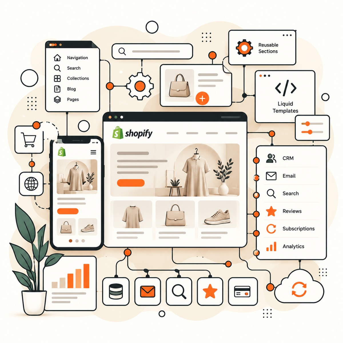 Shopify storefront and integrations replacing WordPress