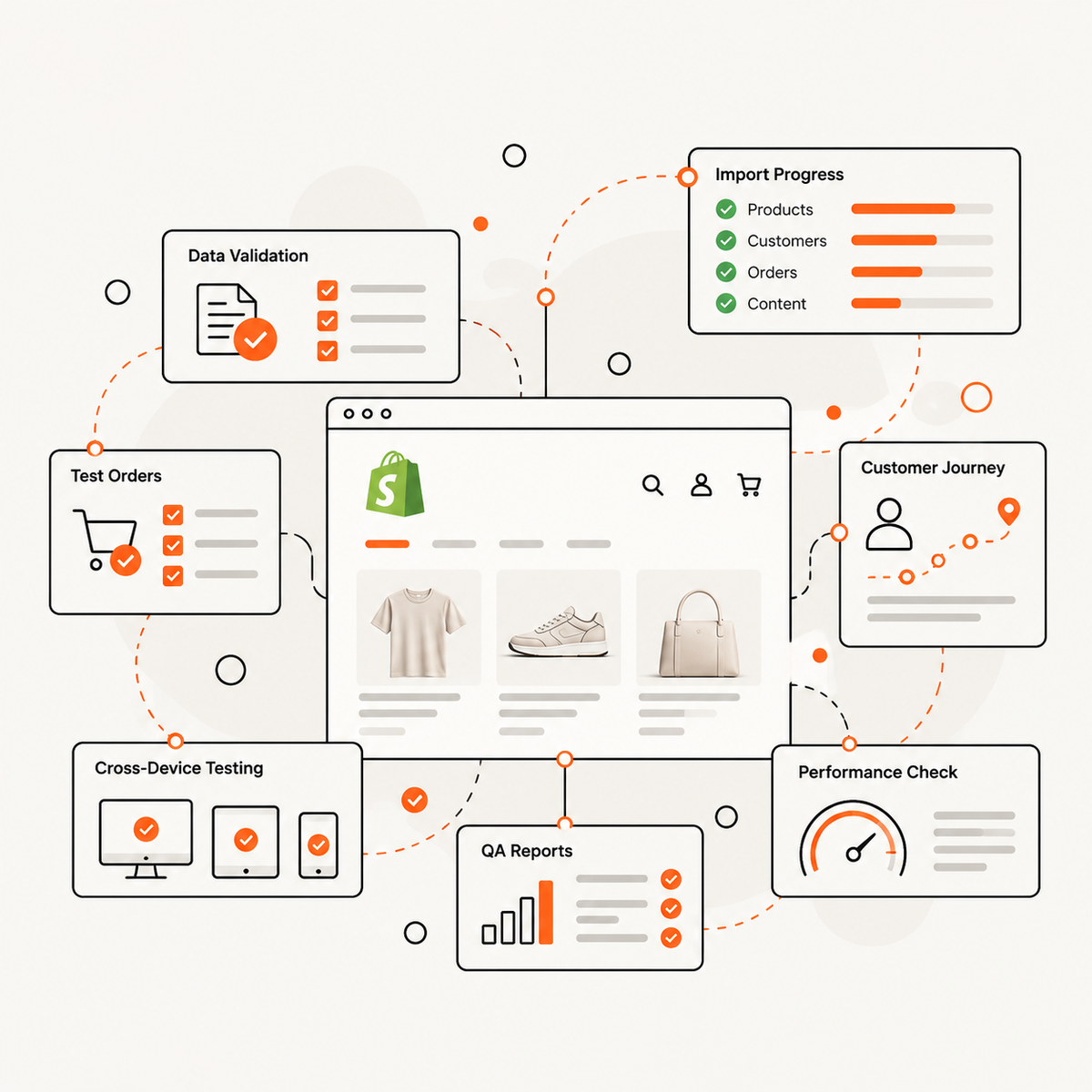 BigCommerce to Shopify test migration and quality assurance