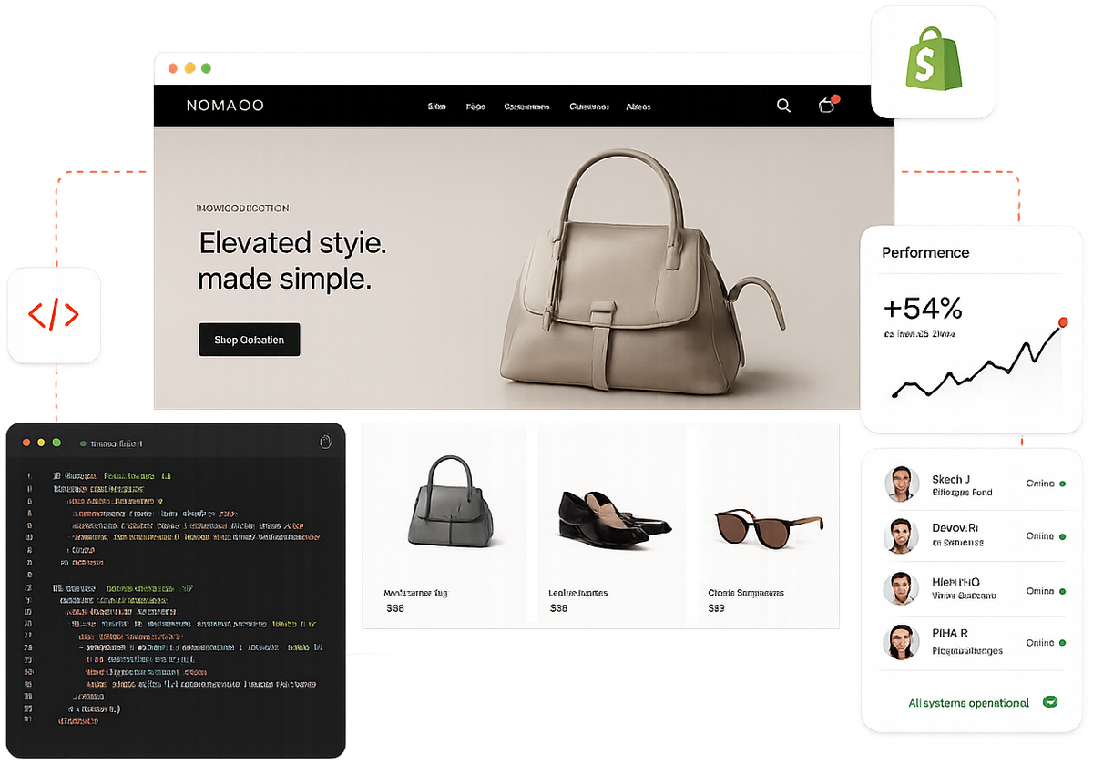 Migration to Shopify phone mockup
