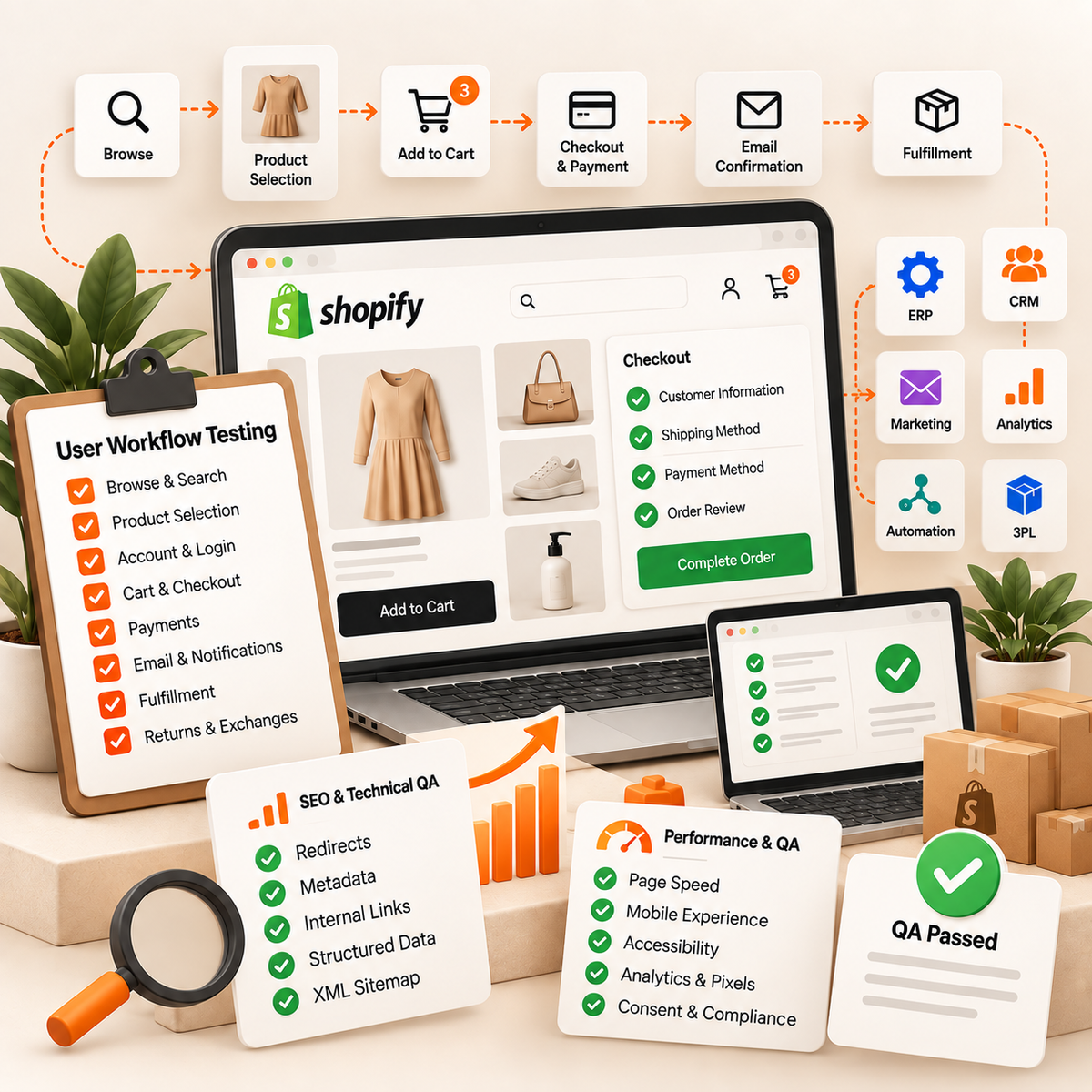 Shopify migration quality assurance