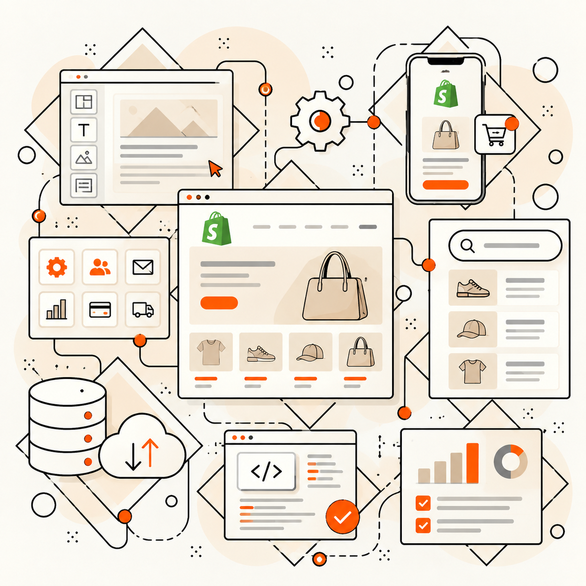 Shopify storefront and integrations replacing Wix